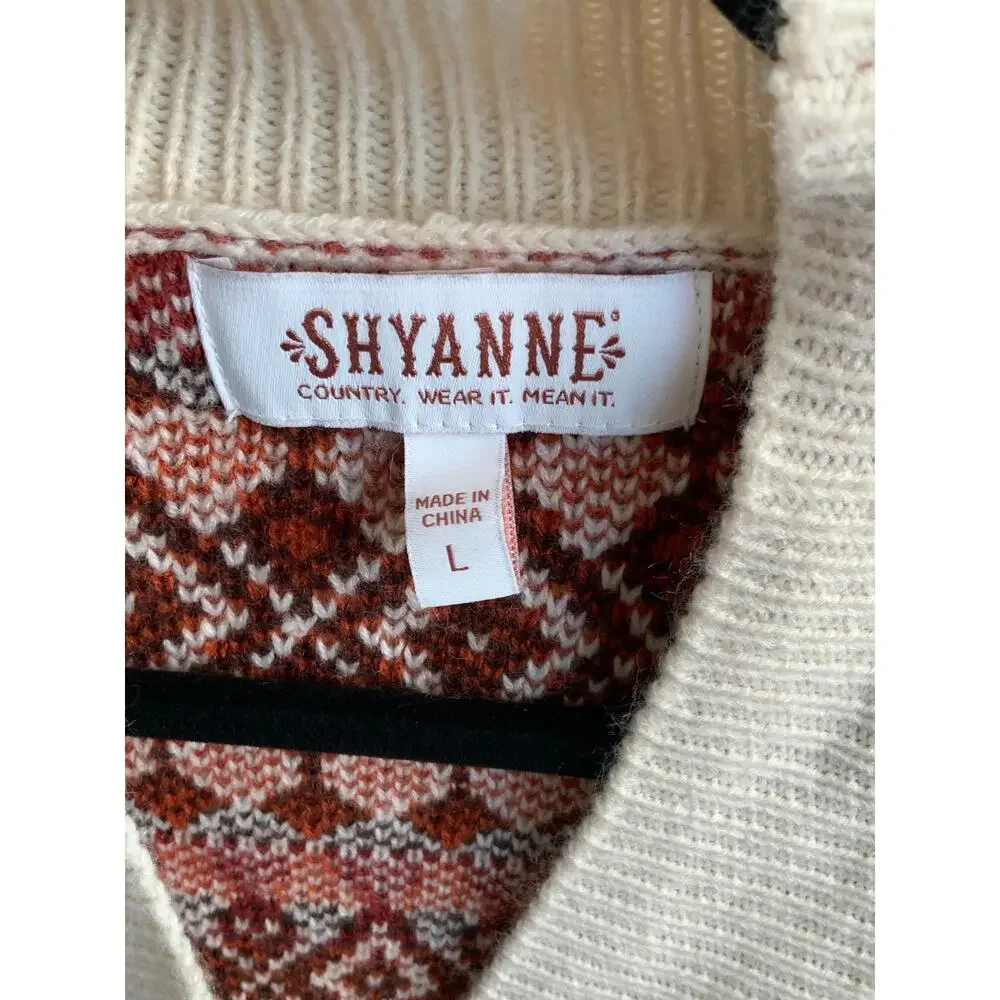 Shyanne Western Aztec Print Cardigan L - Boho Southwestern Cardigan - Picture 3 of 5